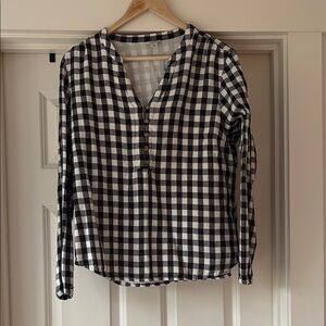 Black and White Checkered Women's Top
